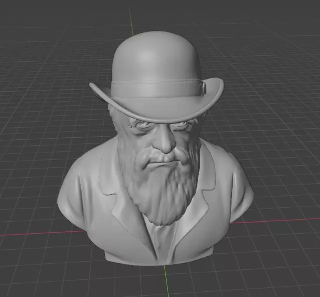 Charles Darwin 3D print model_1