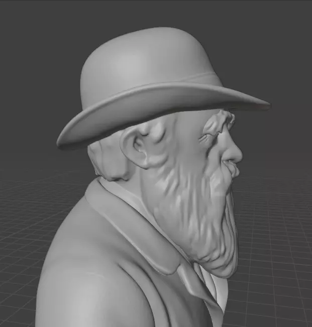 Charles Darwin 3D print model_15