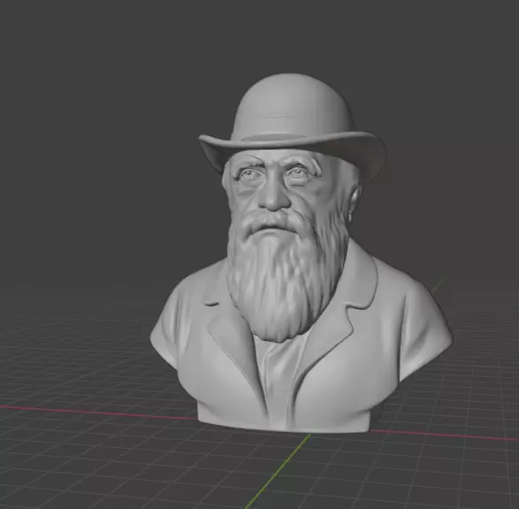 Charles Darwin 3D print model_16
