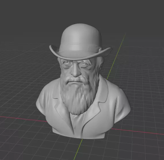 Charles Darwin 3D print model_8