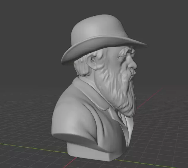 Charles Darwin 3D print model_3