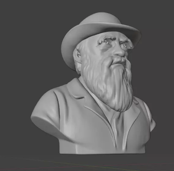 Charles Darwin 3D print model_4