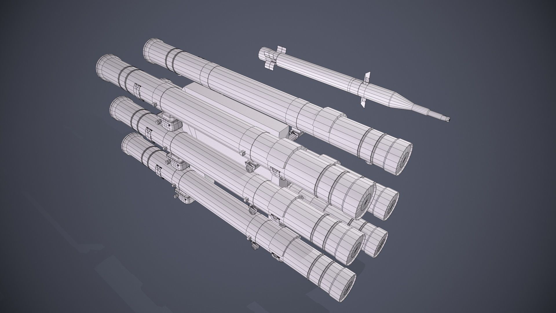 9M120 Ataka Rocket Launcher Low-poly 3D model_16