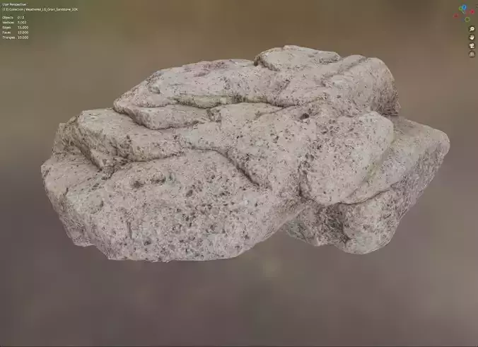 Large Grained Sandstone - 8K Textures - 7 Mesh Resolutions