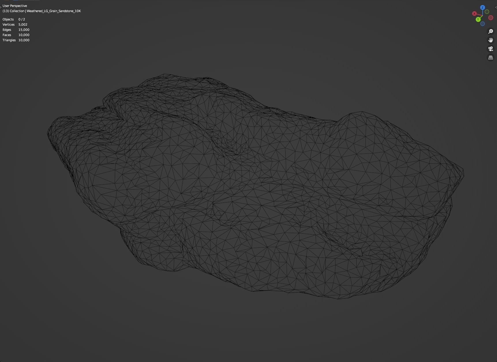 Large Grained Sandstone - 8K Textures - 7 Mesh Resolutions Low-poly 3D model_3