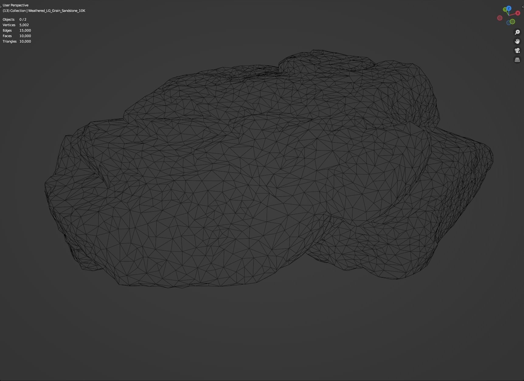 Large Grained Sandstone - 8K Textures - 7 Mesh Resolutions Low-poly 3D model_1