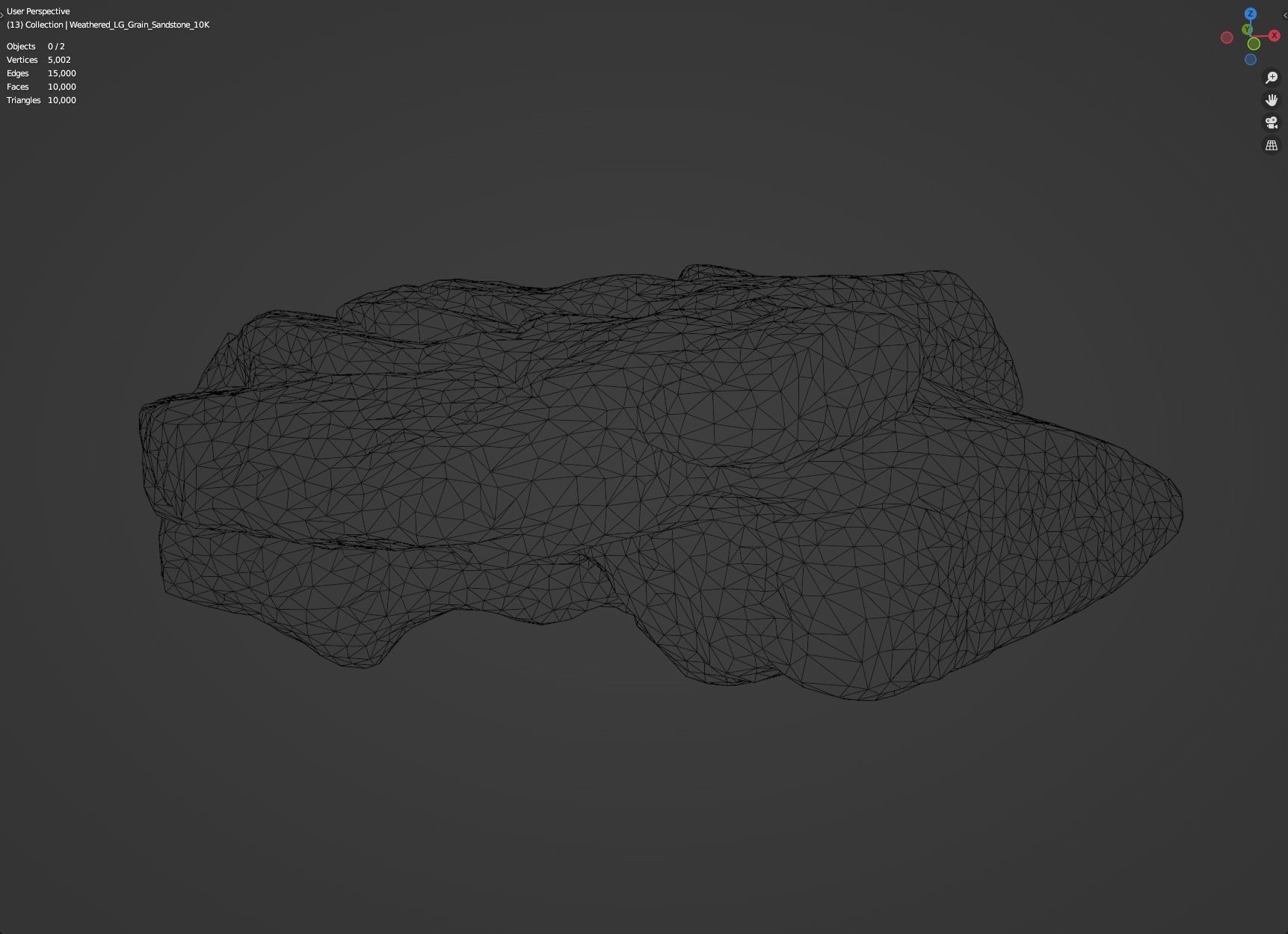 Large Grained Sandstone - 8K Textures - 7 Mesh Resolutions Low-poly 3D model_7