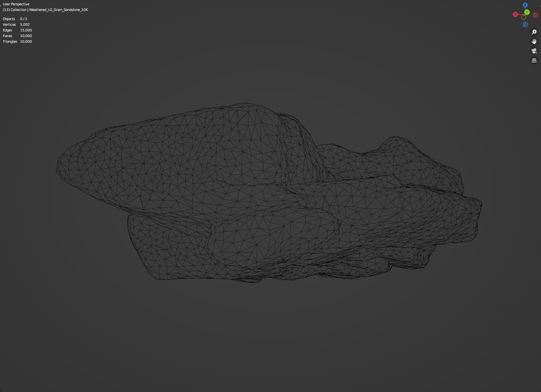 Large Grained Sandstone - 8K Textures - 7 Mesh Resolutions Low-poly 3D model_5