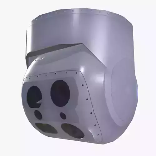 Helicopter camera TOES 520 Low-poly 3D model