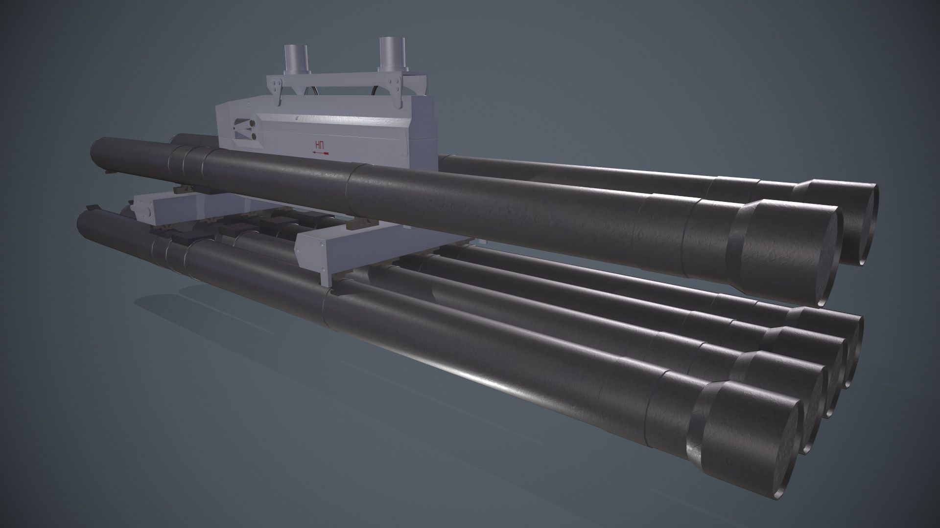 9K121 Scallion Rocket Launcher Low-poly 3D model_3