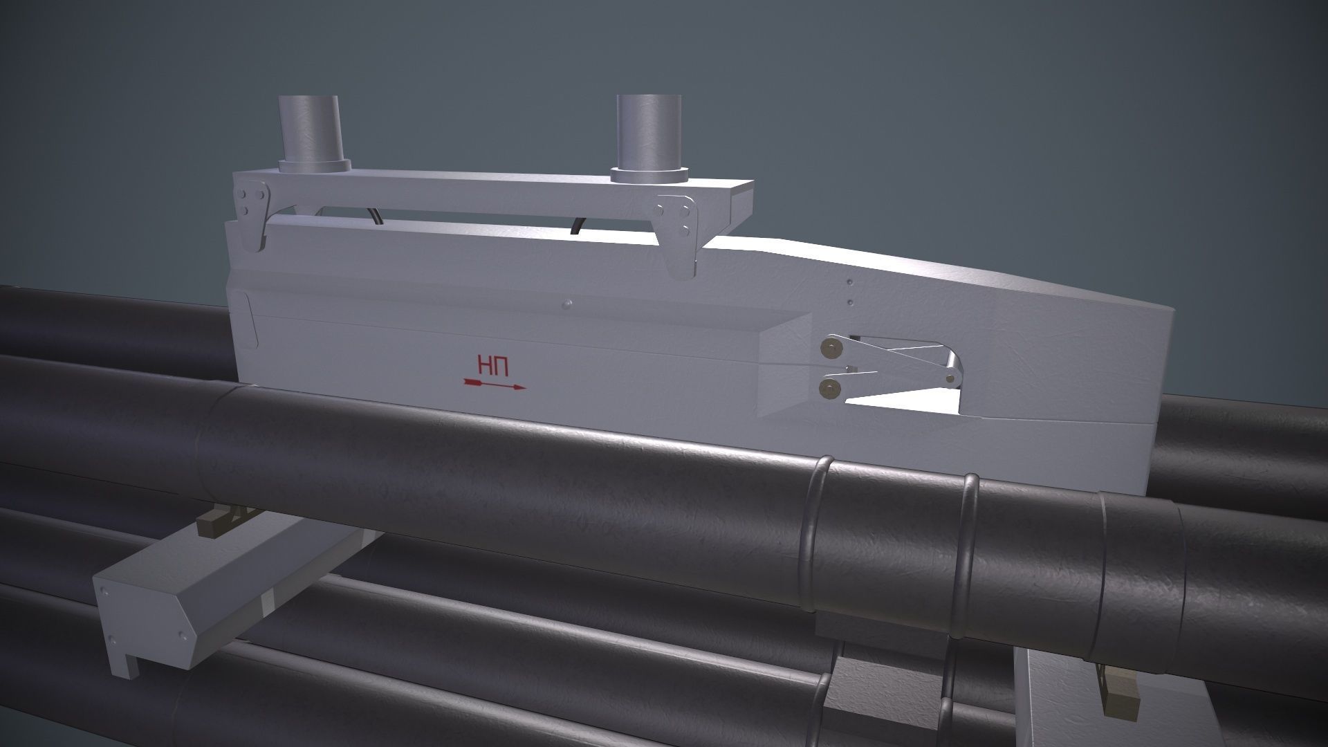 9K121 Scallion Rocket Launcher Low-poly 3D model_4