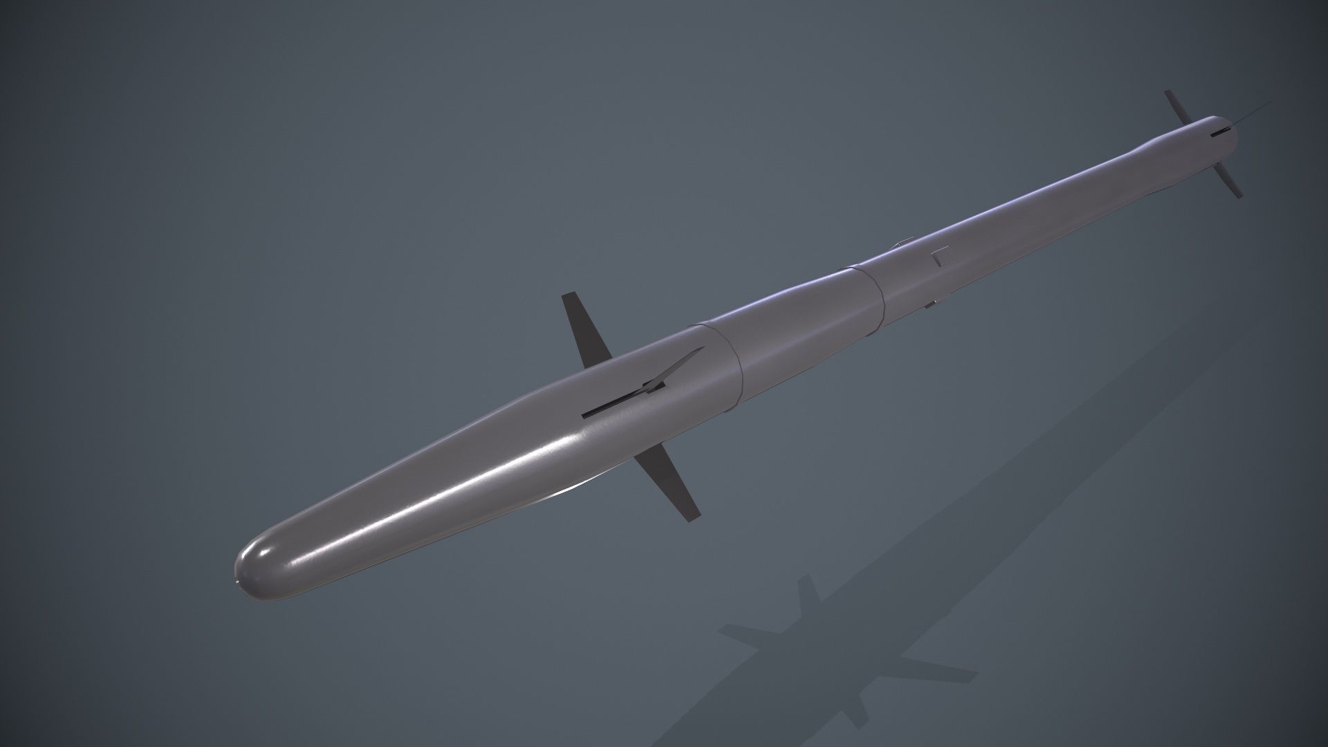 9K121 Scallion Rocket Launcher Low-poly 3D model_7