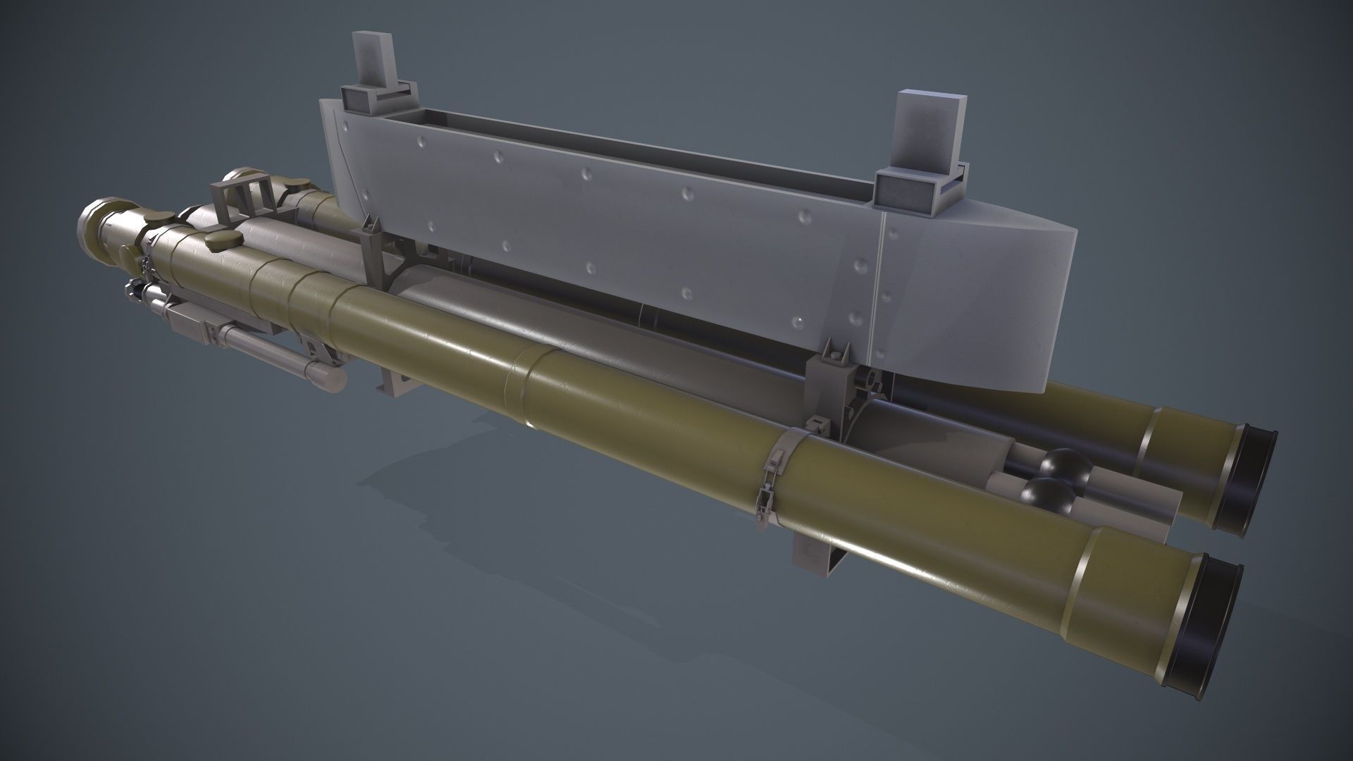 9K38 Igla Rocket Launcher Low-poly 3D model_3