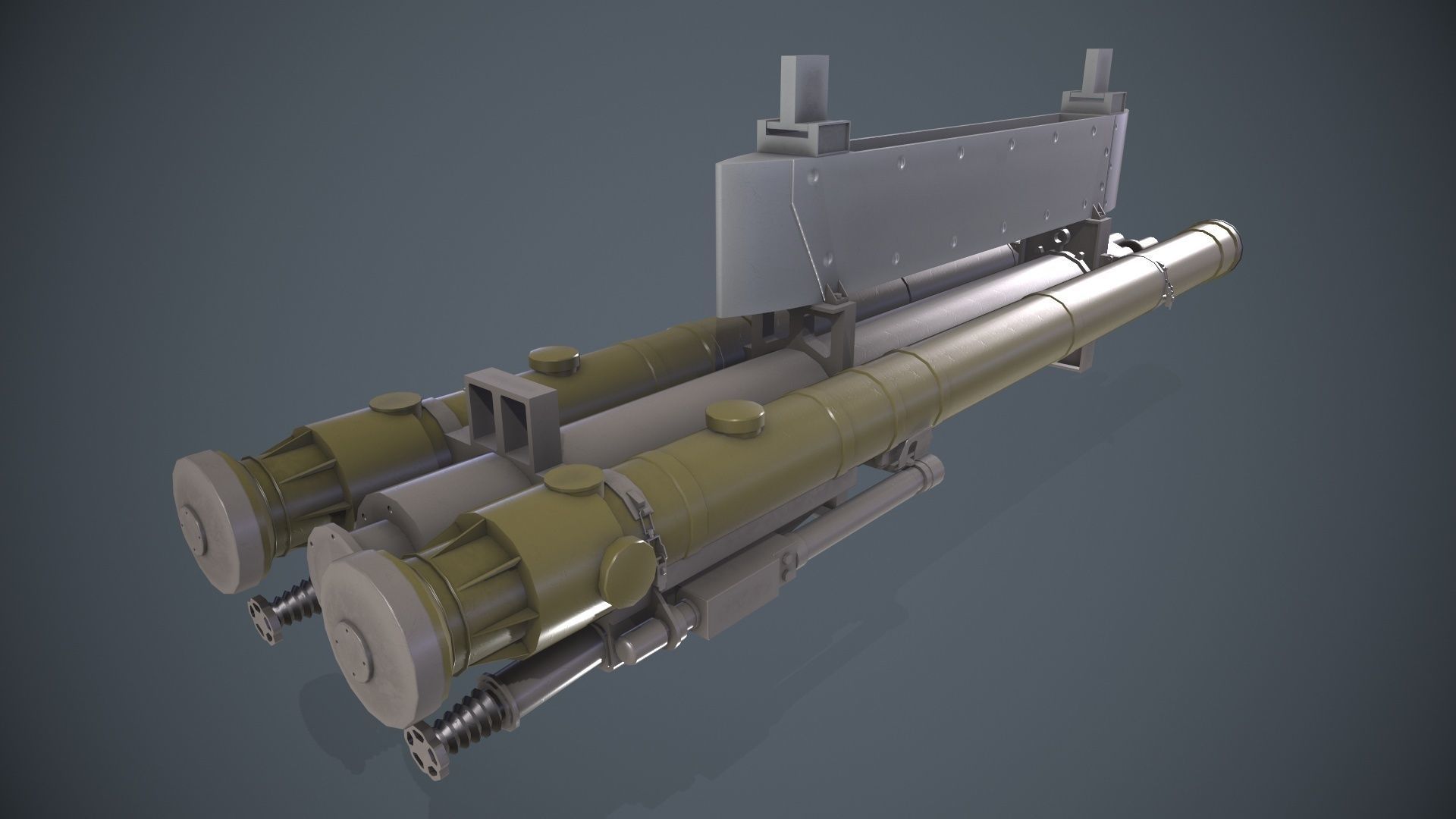 9K38 Igla Rocket Launcher Low-poly 3D model_2