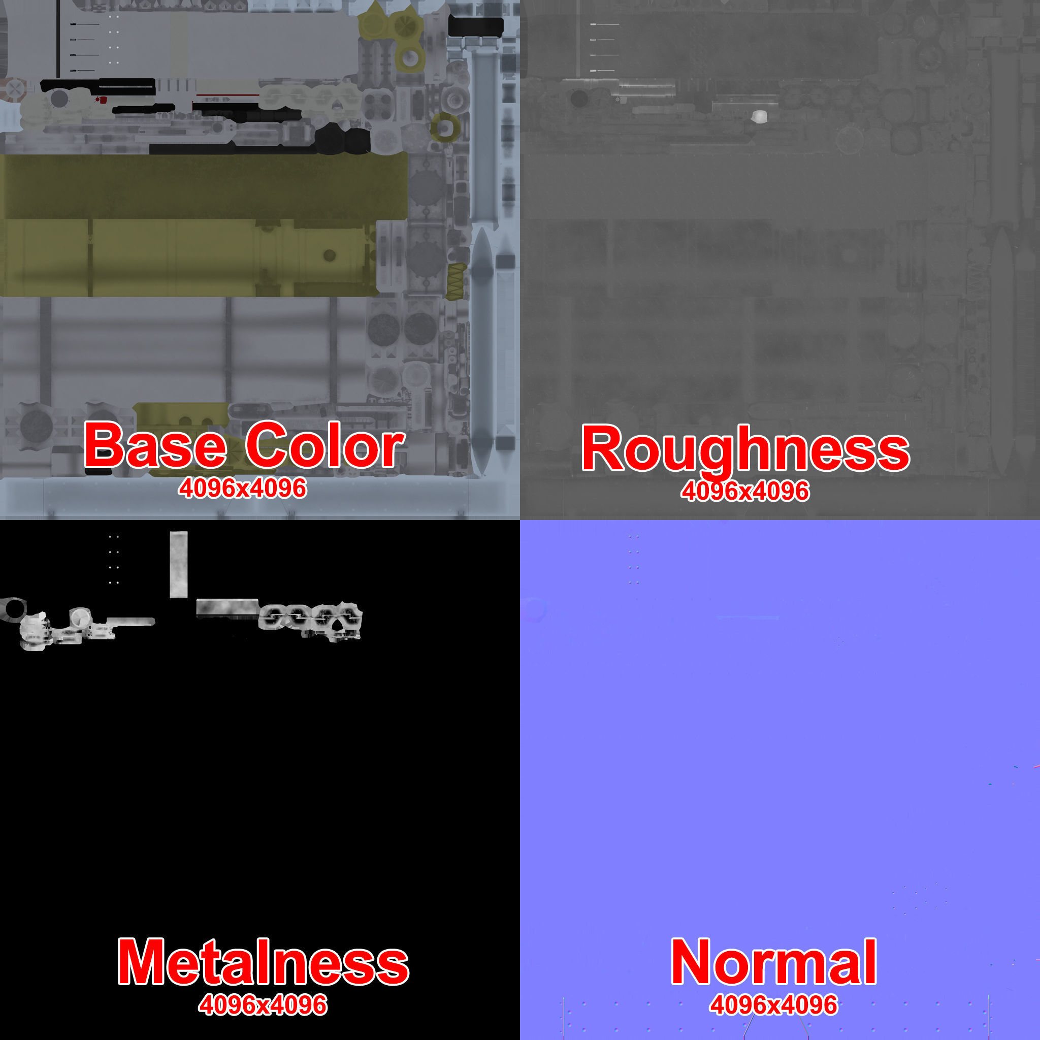 9K38 Igla Rocket Launcher Low-poly 3D model_19