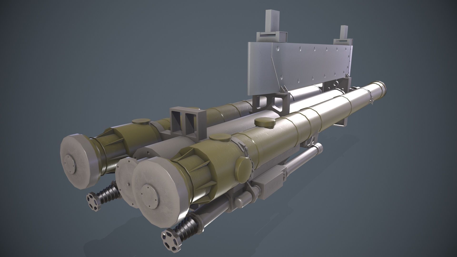9K38 Igla Rocket Launcher Low-poly 3D model_6