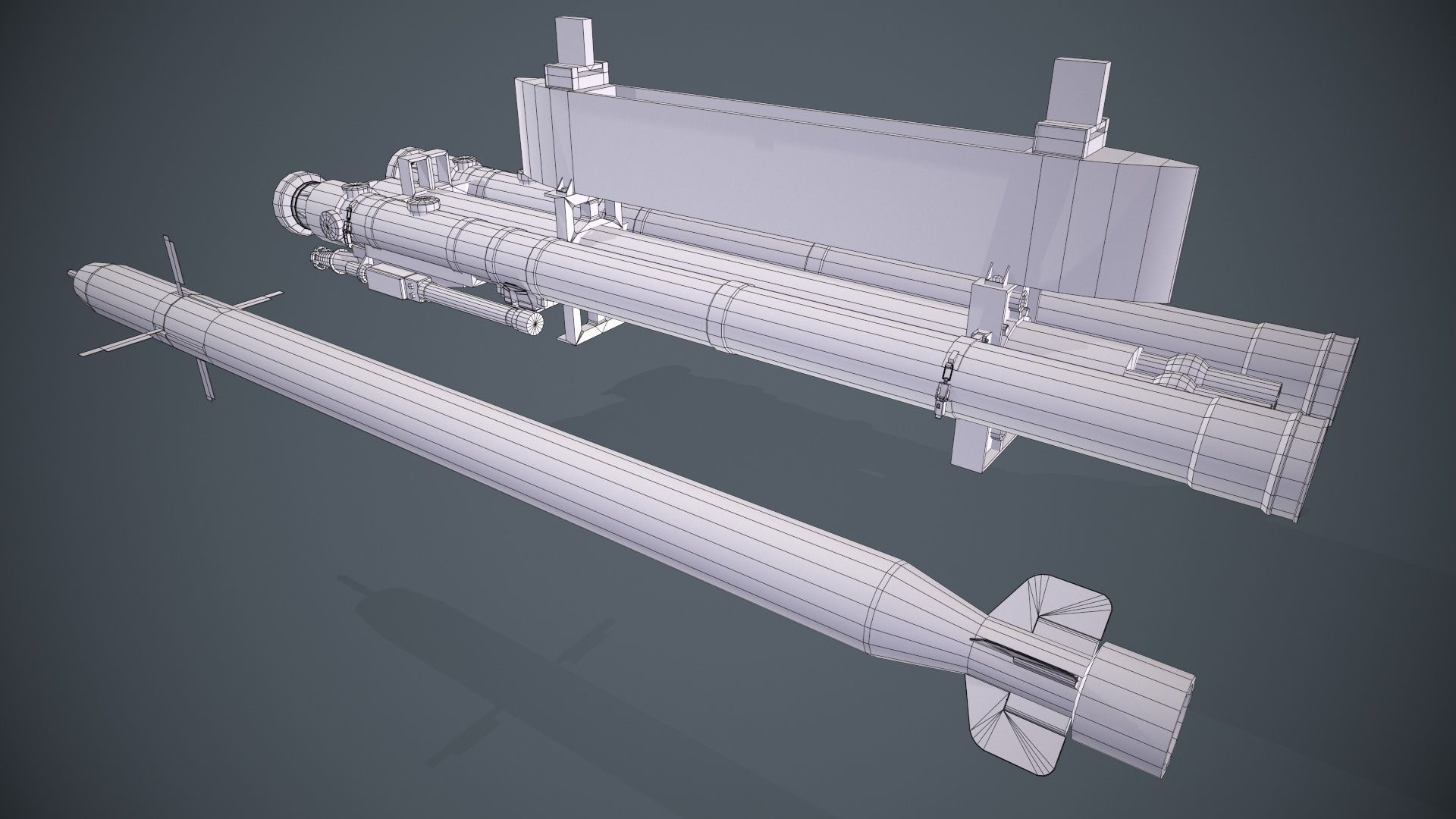 9K38 Igla Rocket Launcher Low-poly 3D model_13