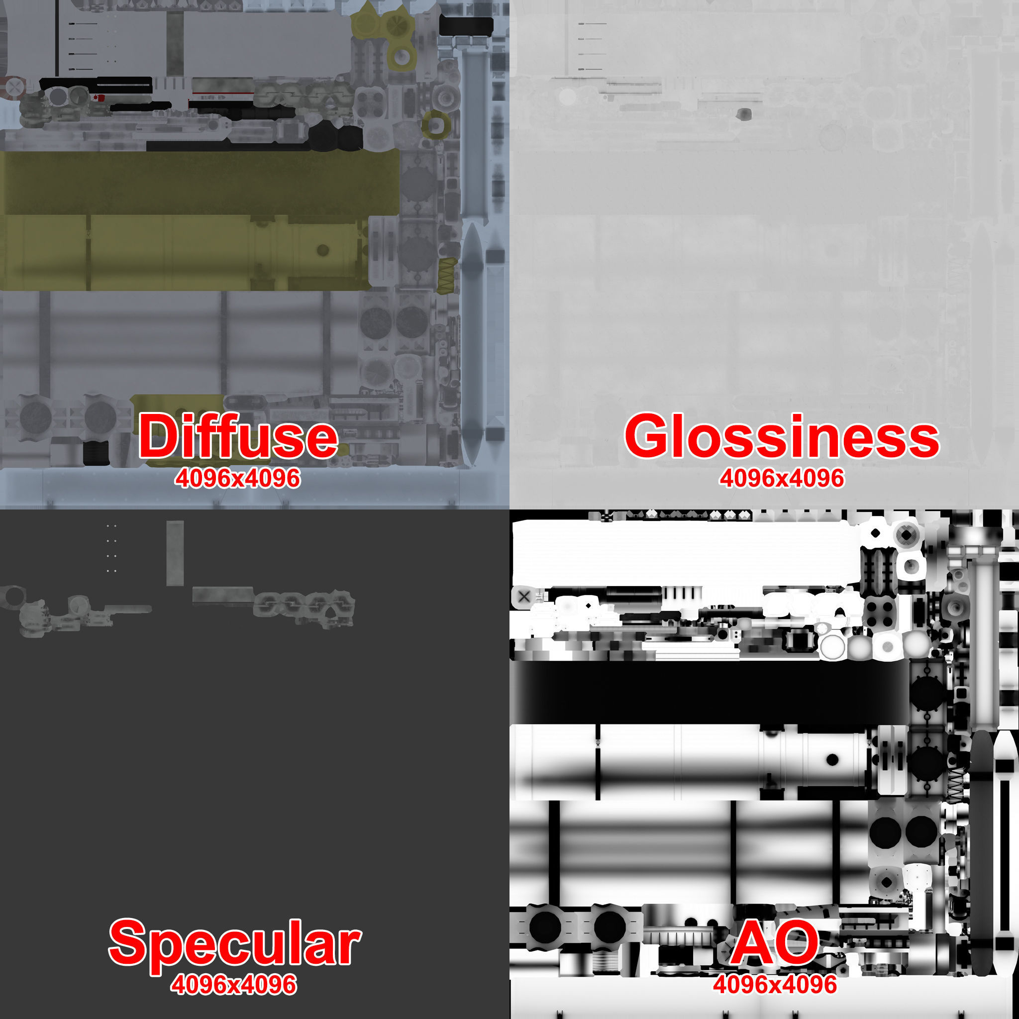 9K38 Igla Rocket Launcher Low-poly 3D model_18