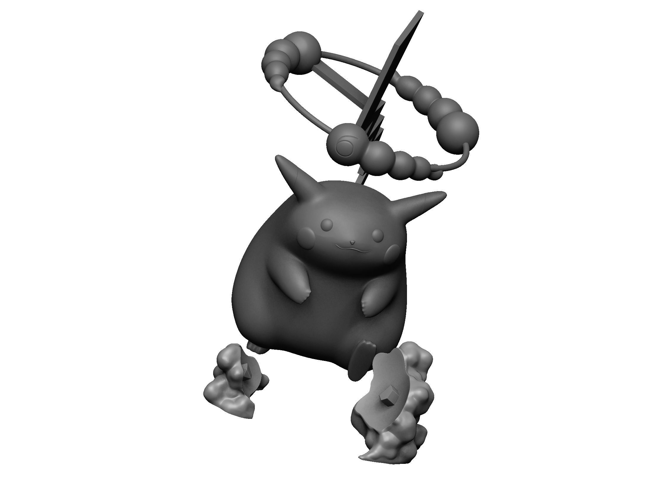 Pikachu VMAX - 3D Print Ready 3D print model_4