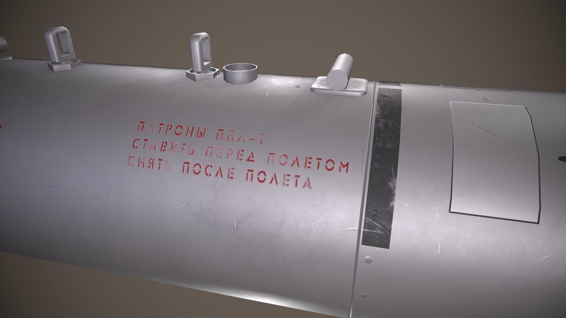 B-13 Rocket Pod Low-poly 3D model_7