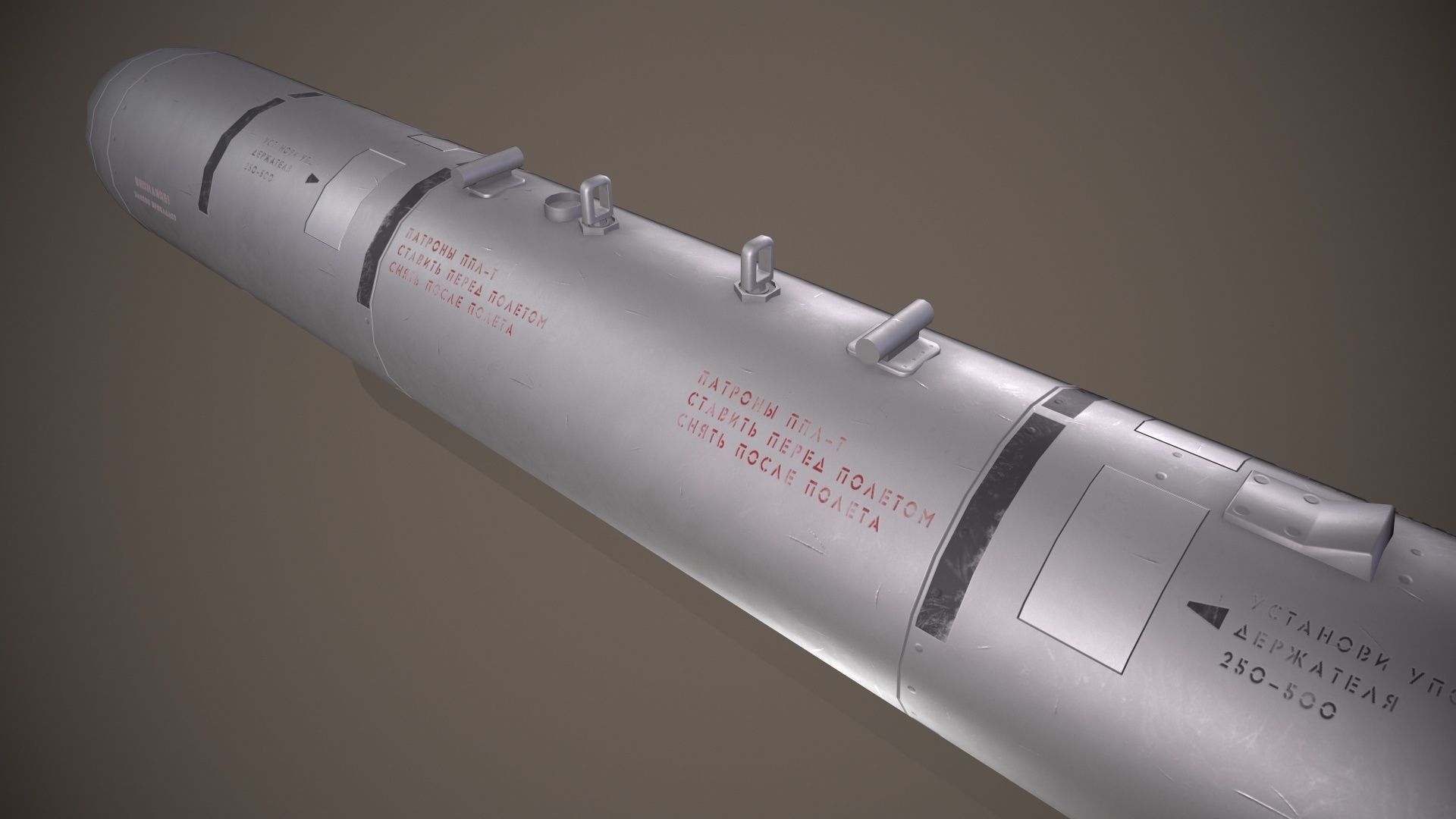 B-13 Rocket Pod Low-poly 3D model_8