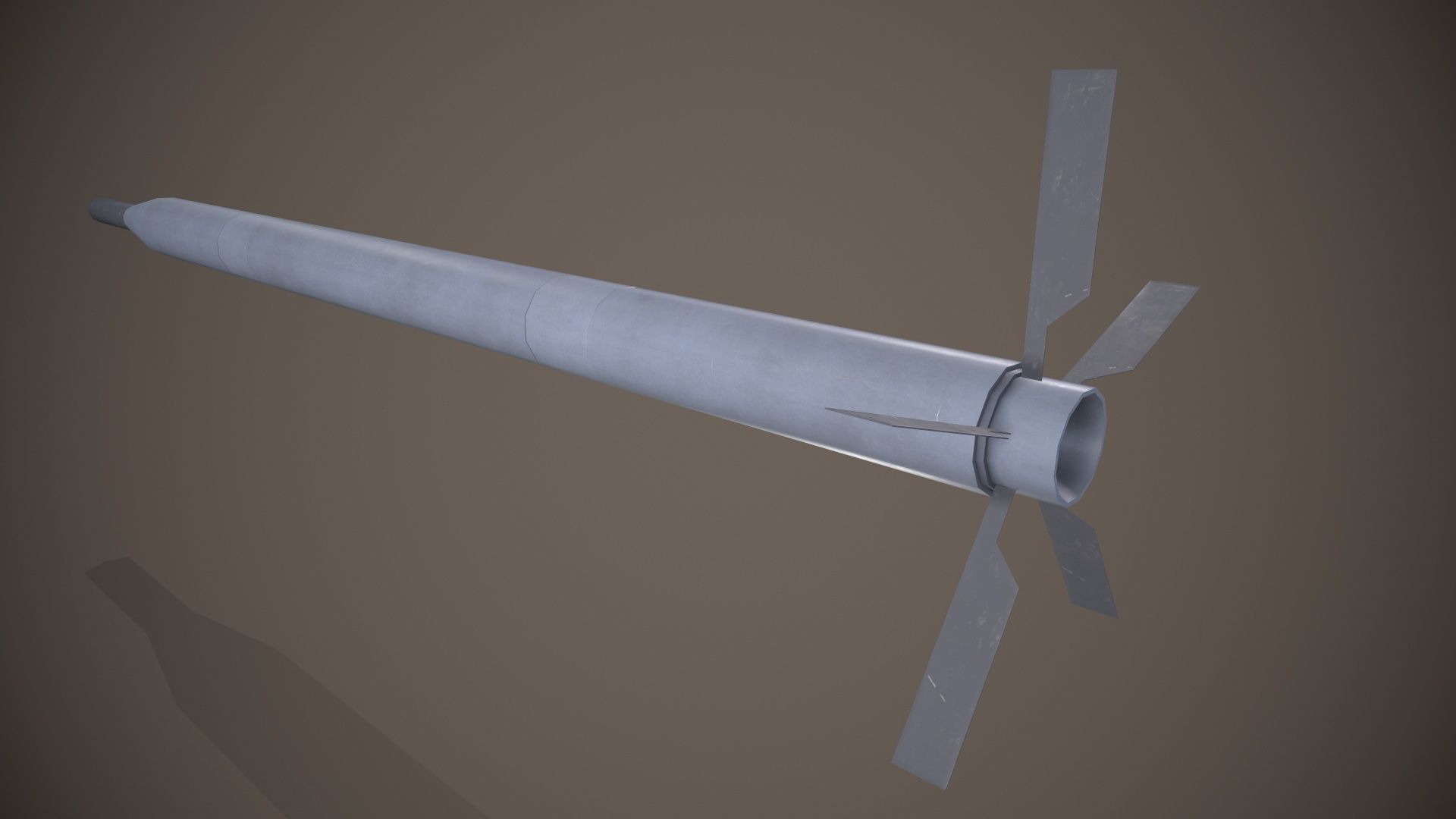 B-13 Rocket Pod Low-poly 3D model_3