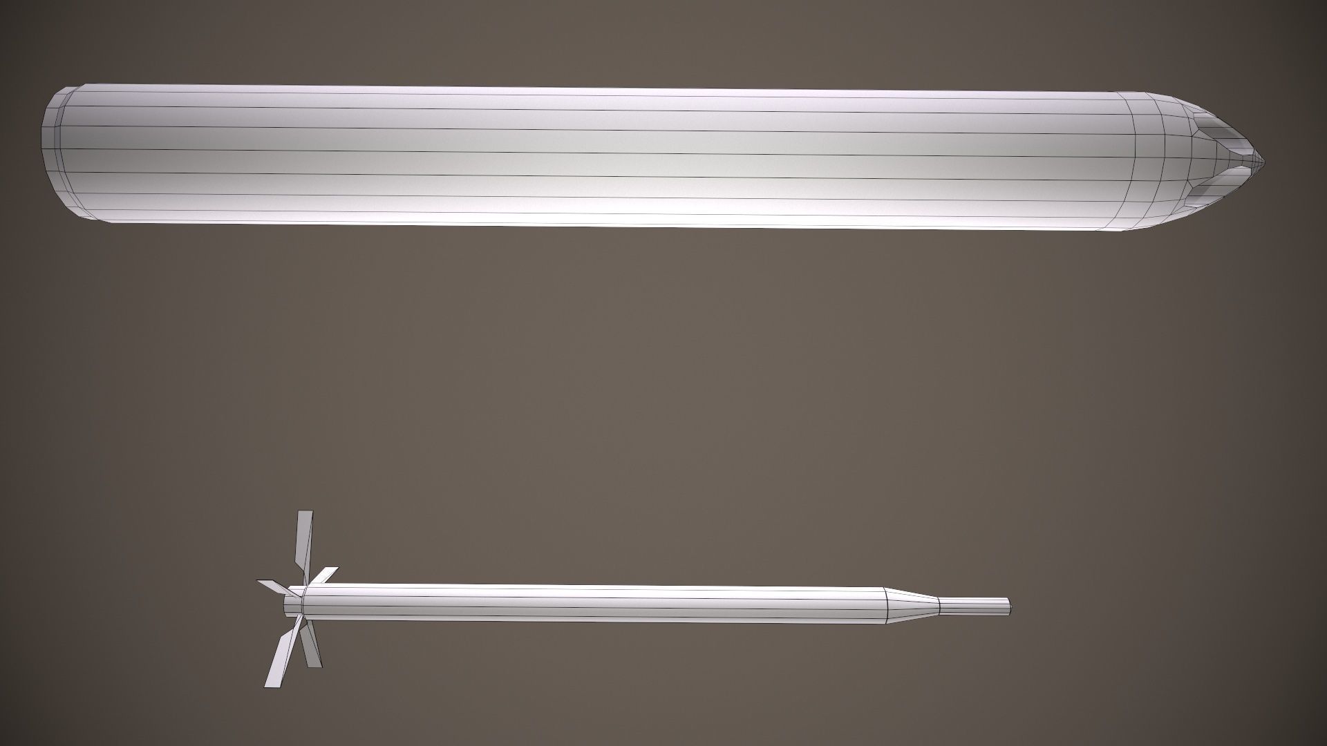 B-13 Rocket Pod Low-poly 3D model_14