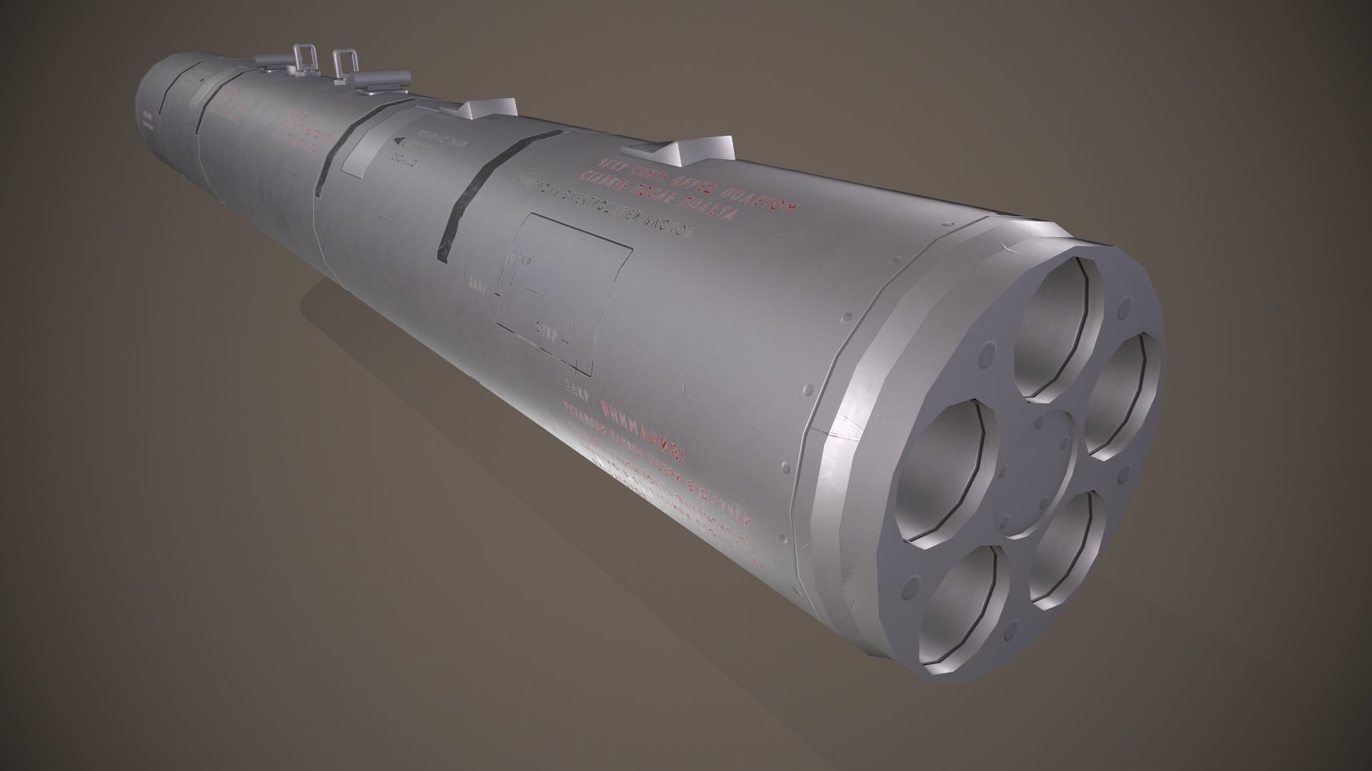 B-13 Rocket Pod Low-poly 3D model_6