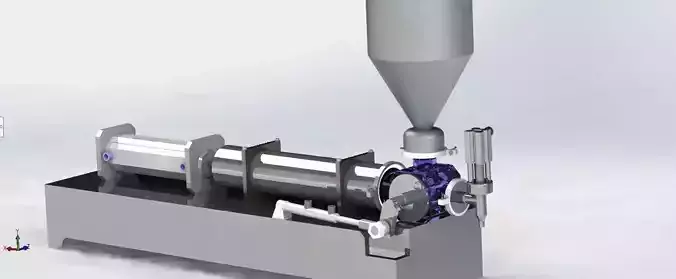 Machine de remplissage a piston pour liquide 3D model