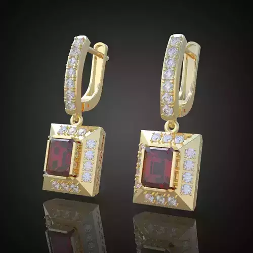 Earring 3D model 3D printable model 0057