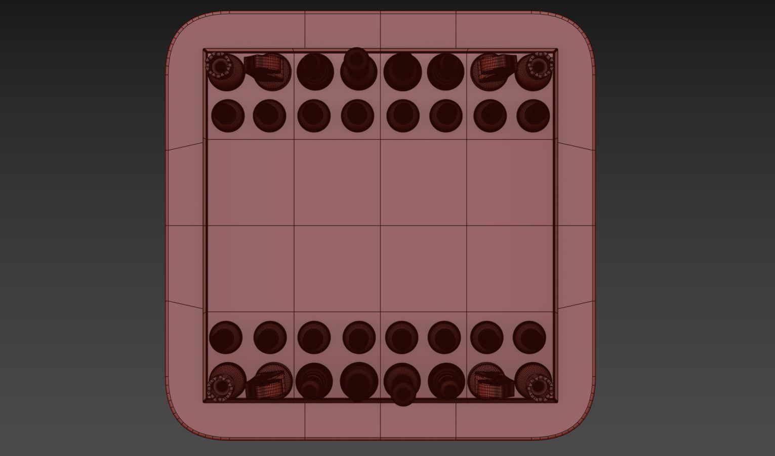 Chess Set board Low-poly 3D model_5