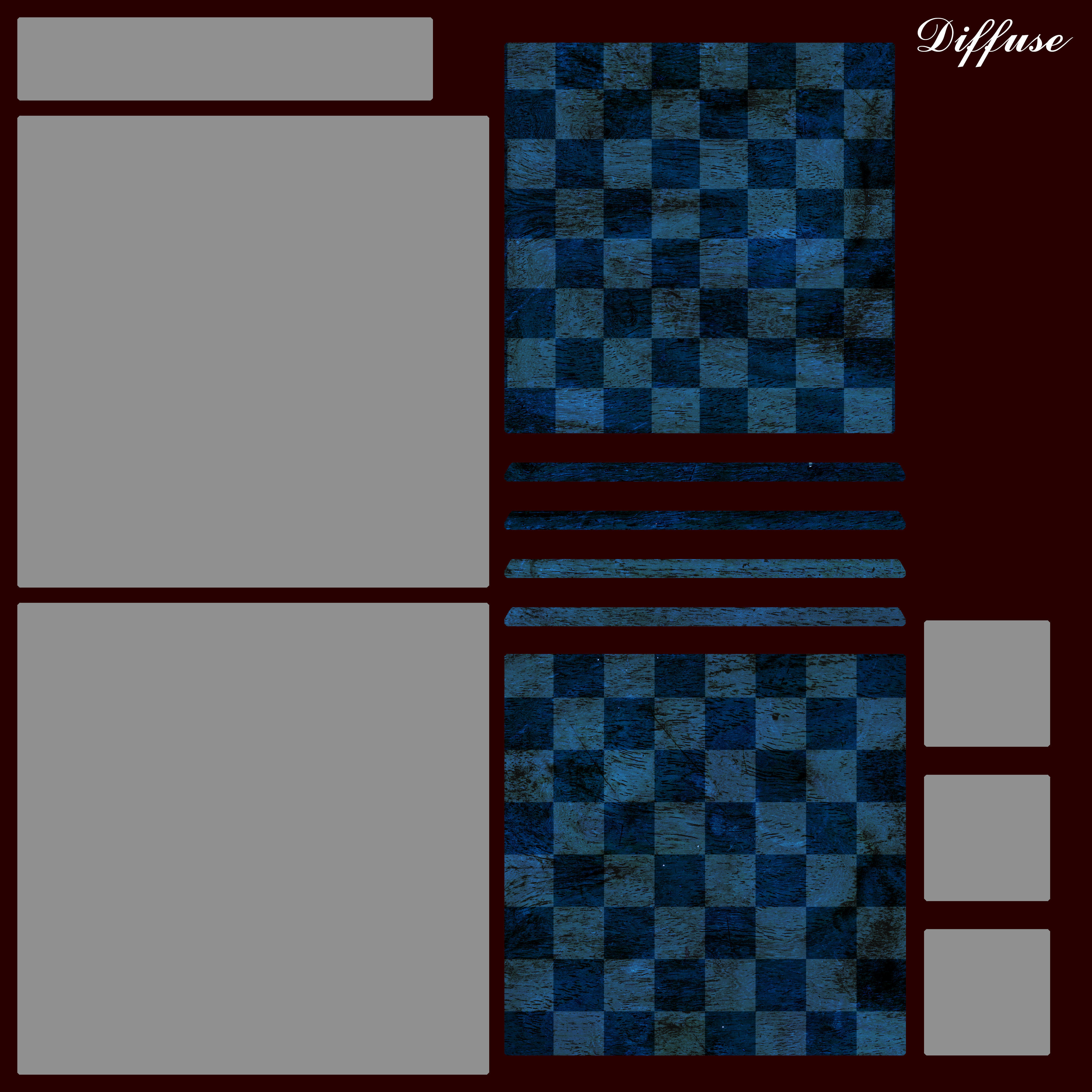 Chess Set board Low-poly 3D model_9