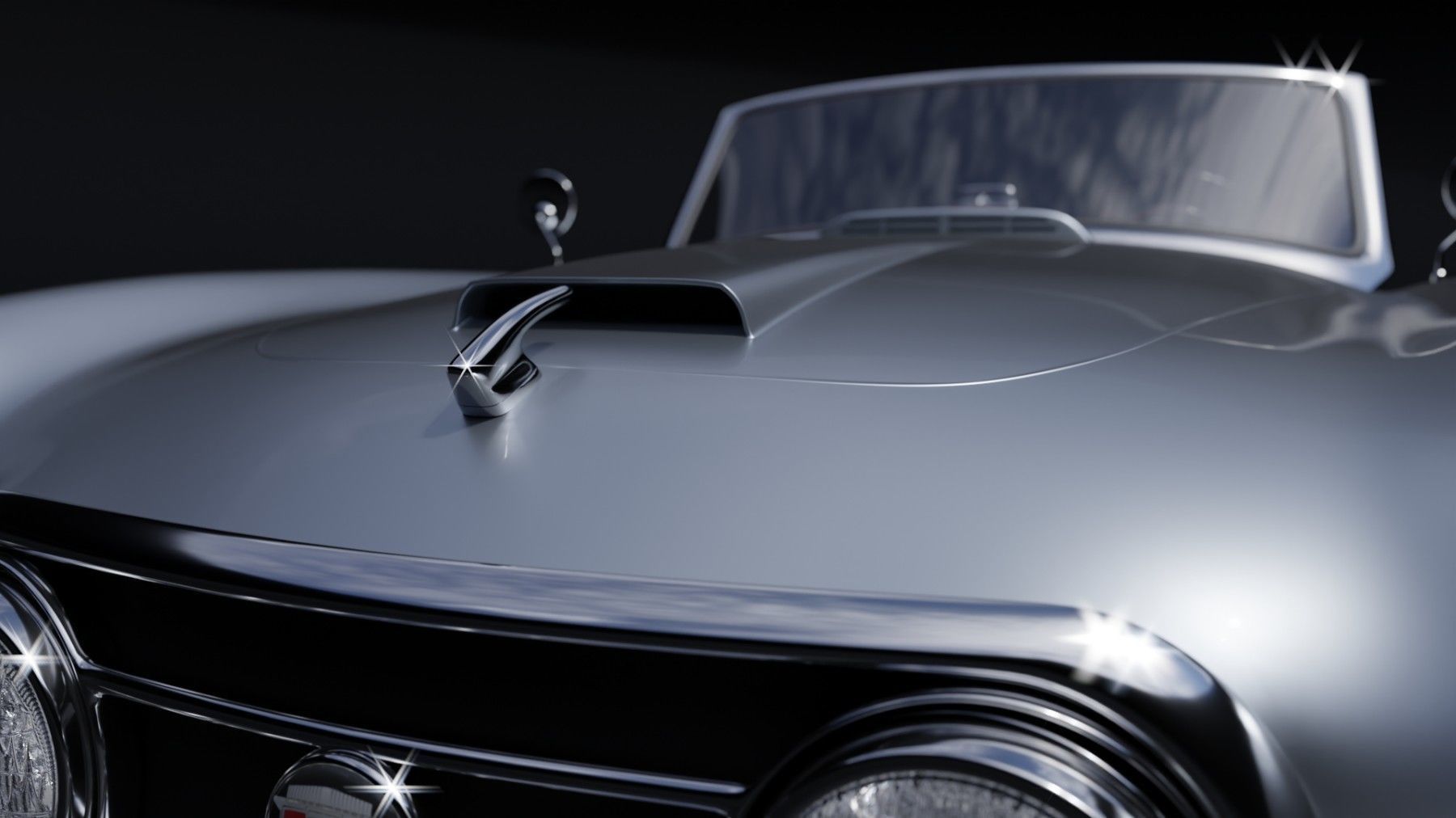 Nash Healey 1952-1953 vintage car Blender  3D model_5