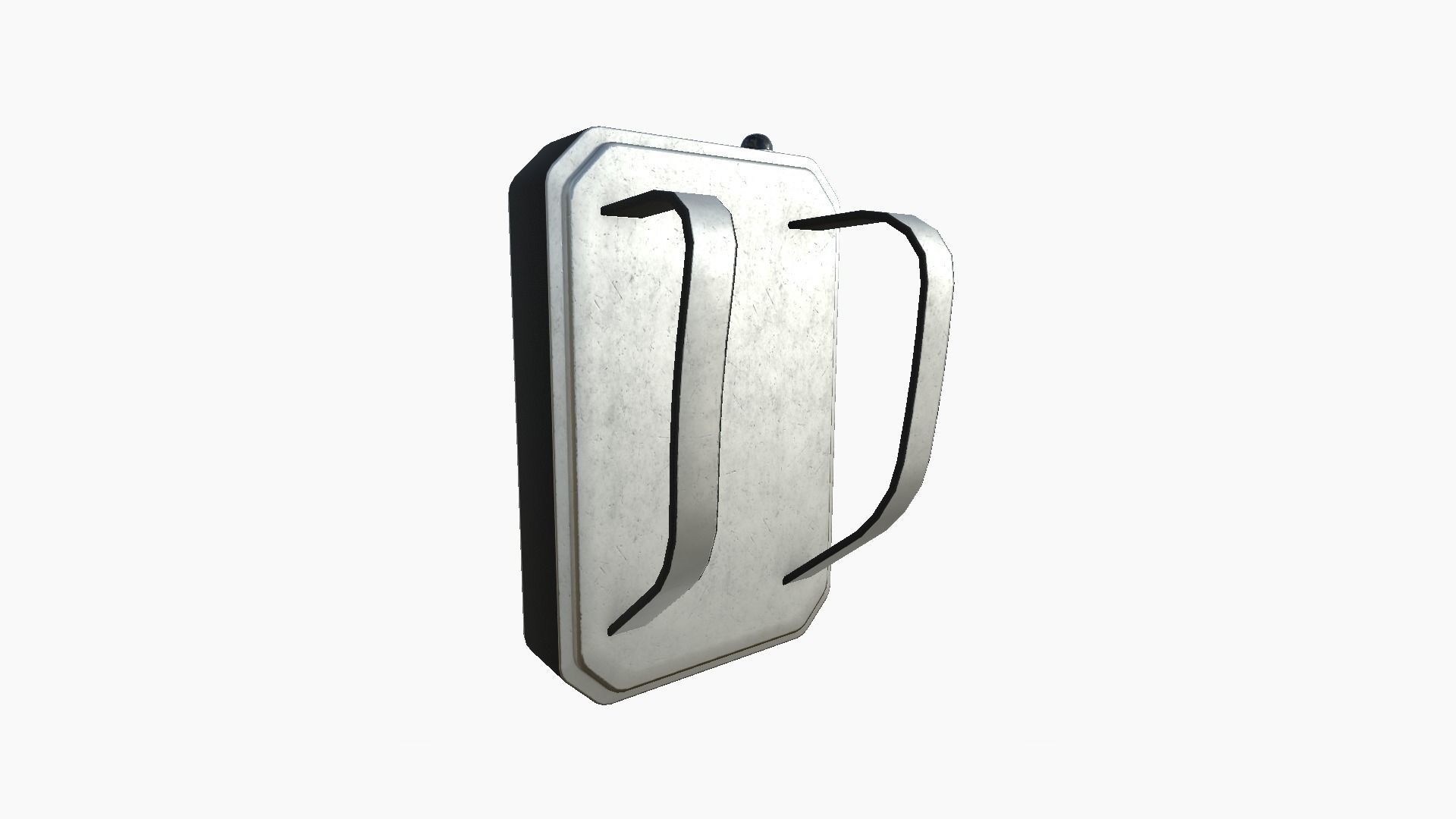 SciFi Backpack I05 Steel Bright - Fashion Character Design Low-poly 3D model_4