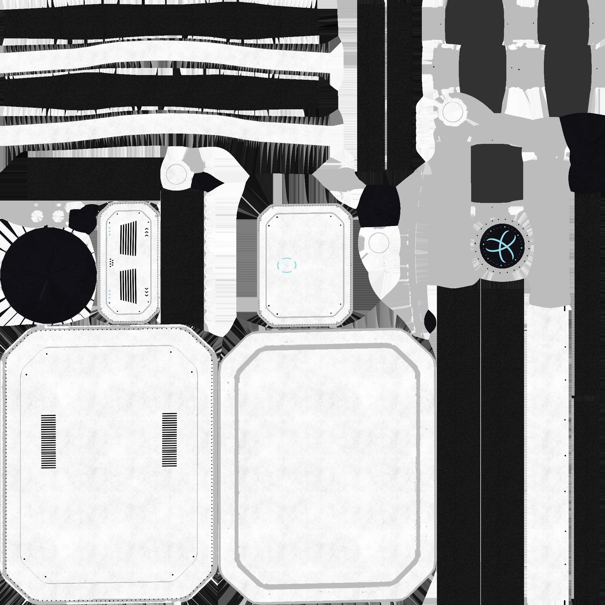 SciFi Backpack I05 Steel Bright - Fashion Character Design Low-poly 3D model_21