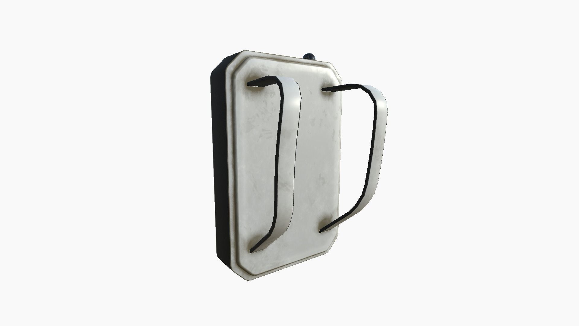 SciFi Backpack I07 White Dirt - Fashion Character Design Low-poly 3D model_4