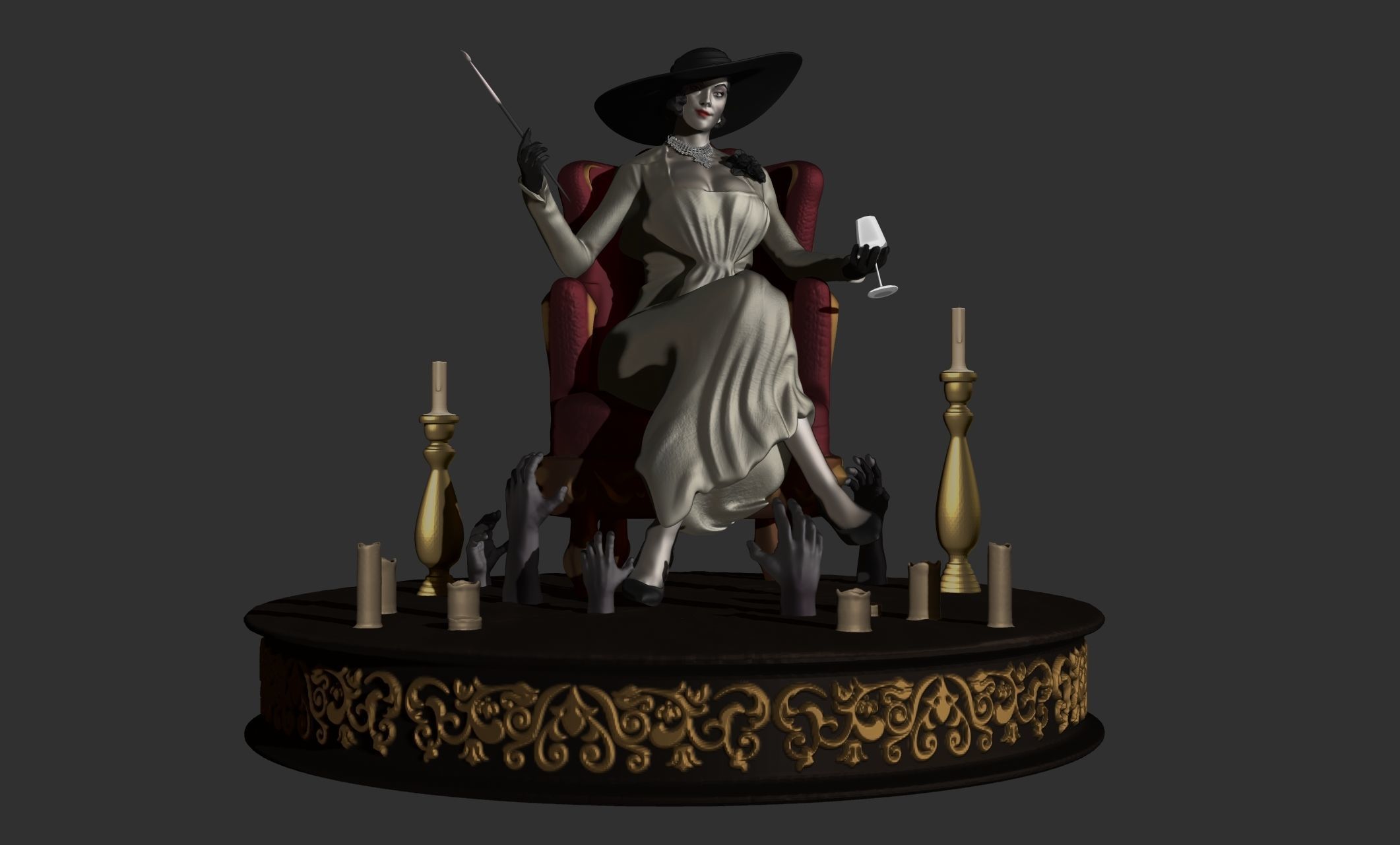 LADY DIMITRESCU - RESIDENT EVIL 3D print model_2