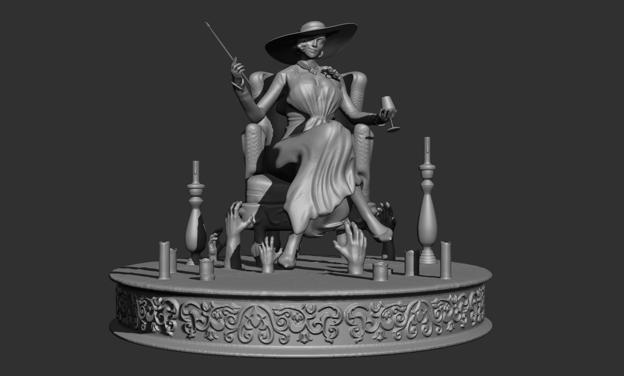 LADY DIMITRESCU - RESIDENT EVIL 3D print model_3