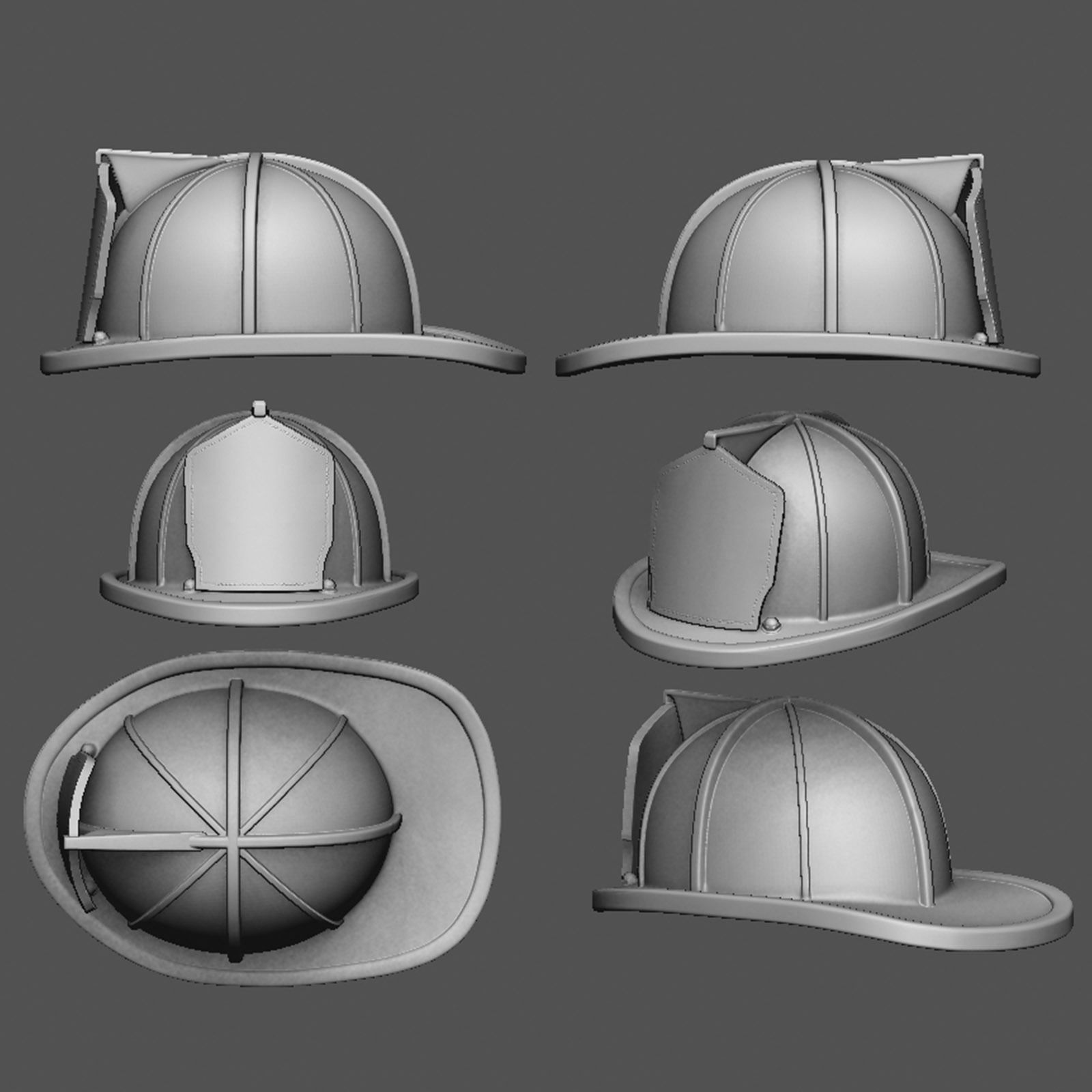 FIREFIGHTER HELMET 3D print model_2