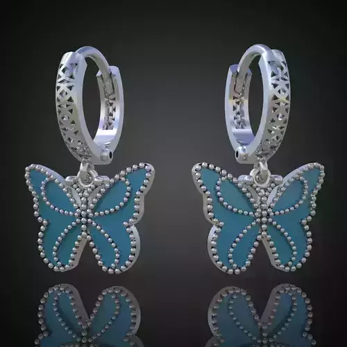 Earring 3D model 3D printable model 0063-19ol