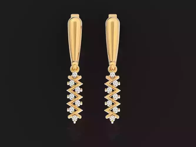 elegant  geometric earrings with stones 432