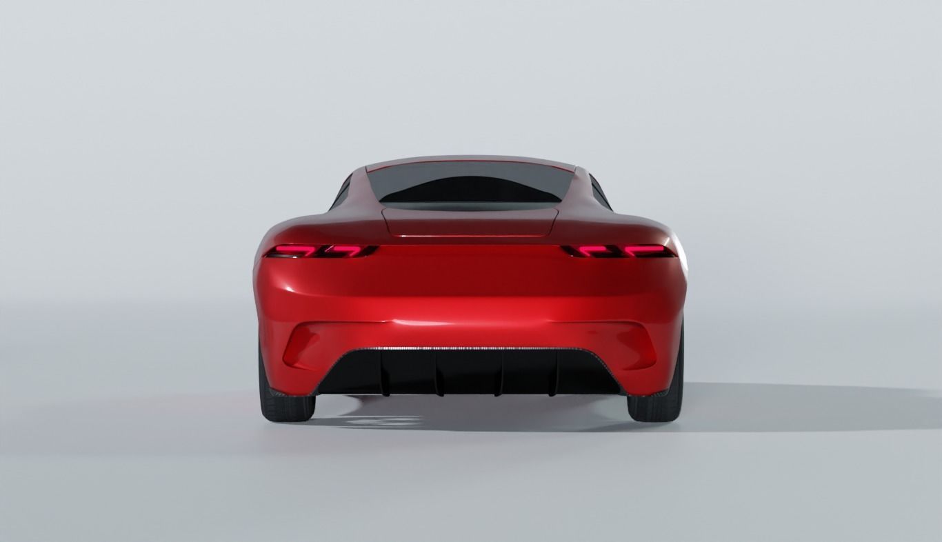 Coupe-CRZ futuristic sports car 3D model_3