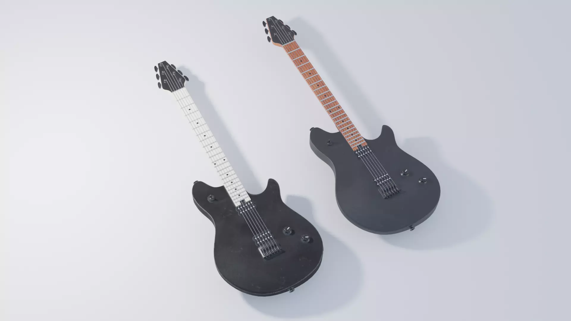 High Quality Electric Guitars with 4K Textures Free 3D model