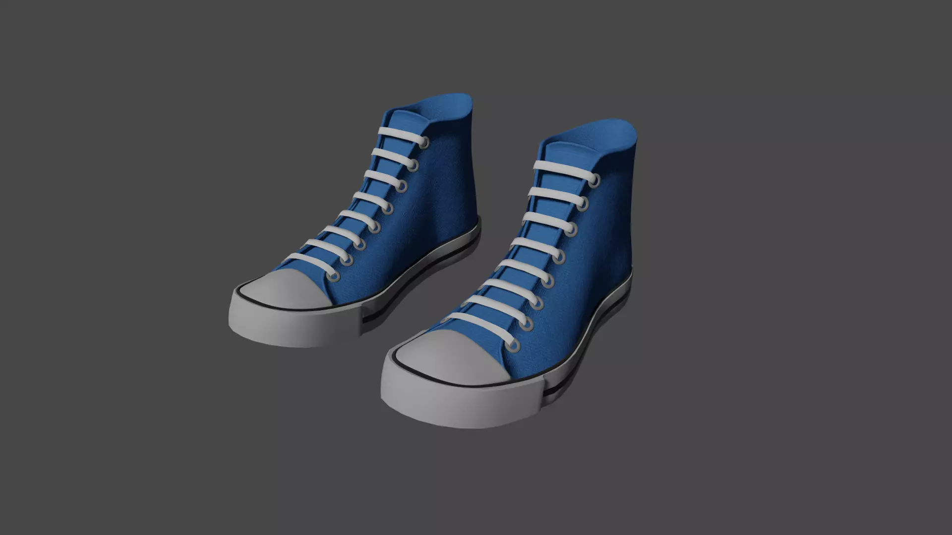 High Top Tennis Shoes Low-poly 3D model_0