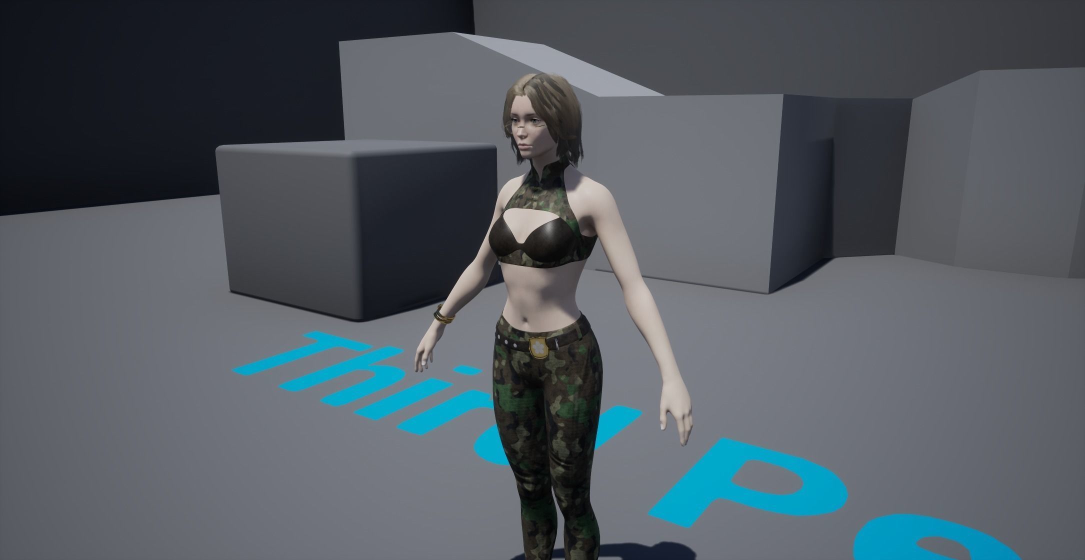 Assassin Girl Low-poly 3D model_14