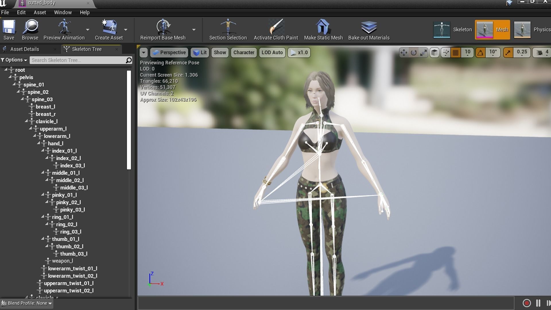 Assassin Girl Low-poly 3D model_17