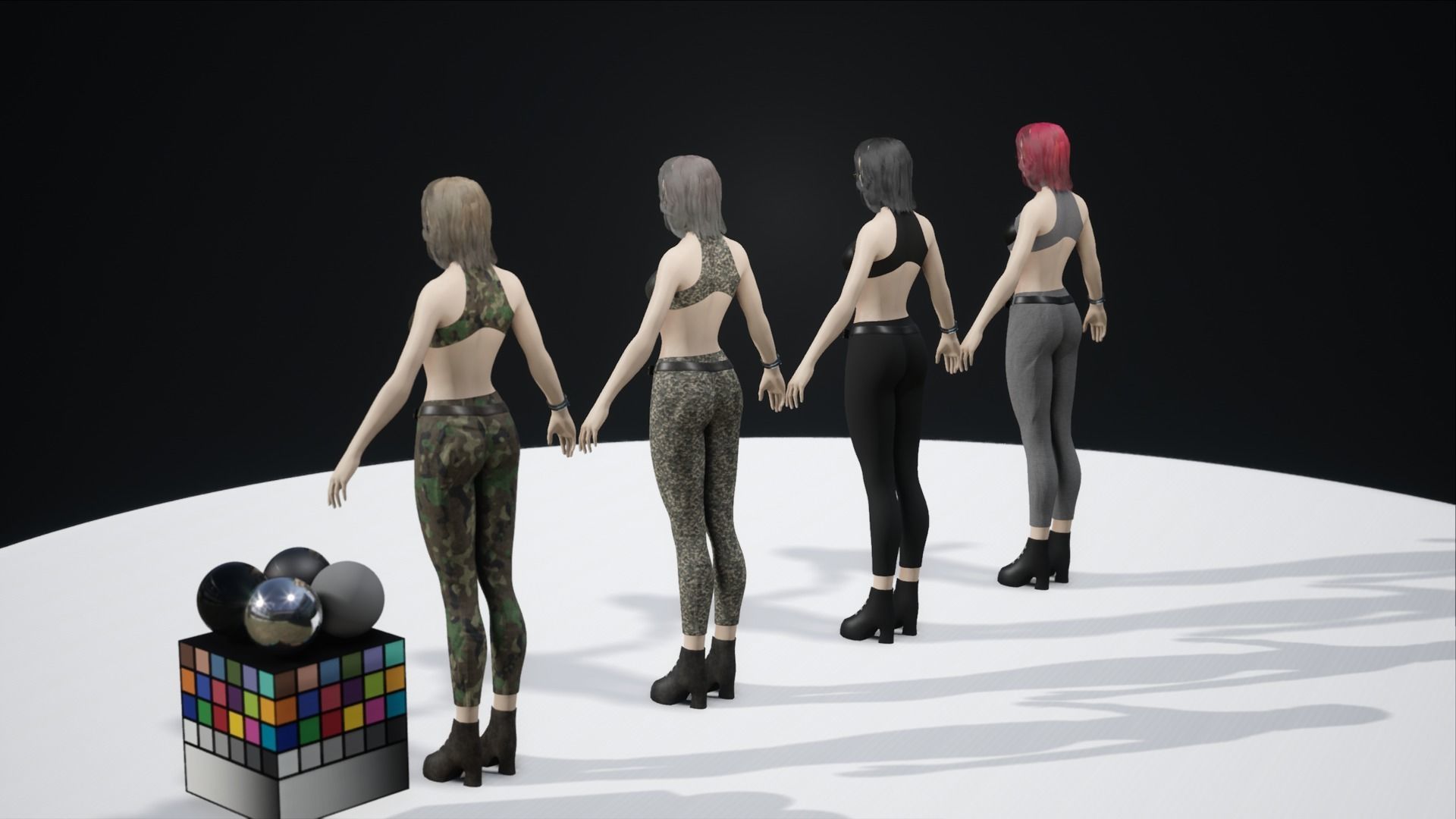 Assassin Girl Low-poly 3D model_12