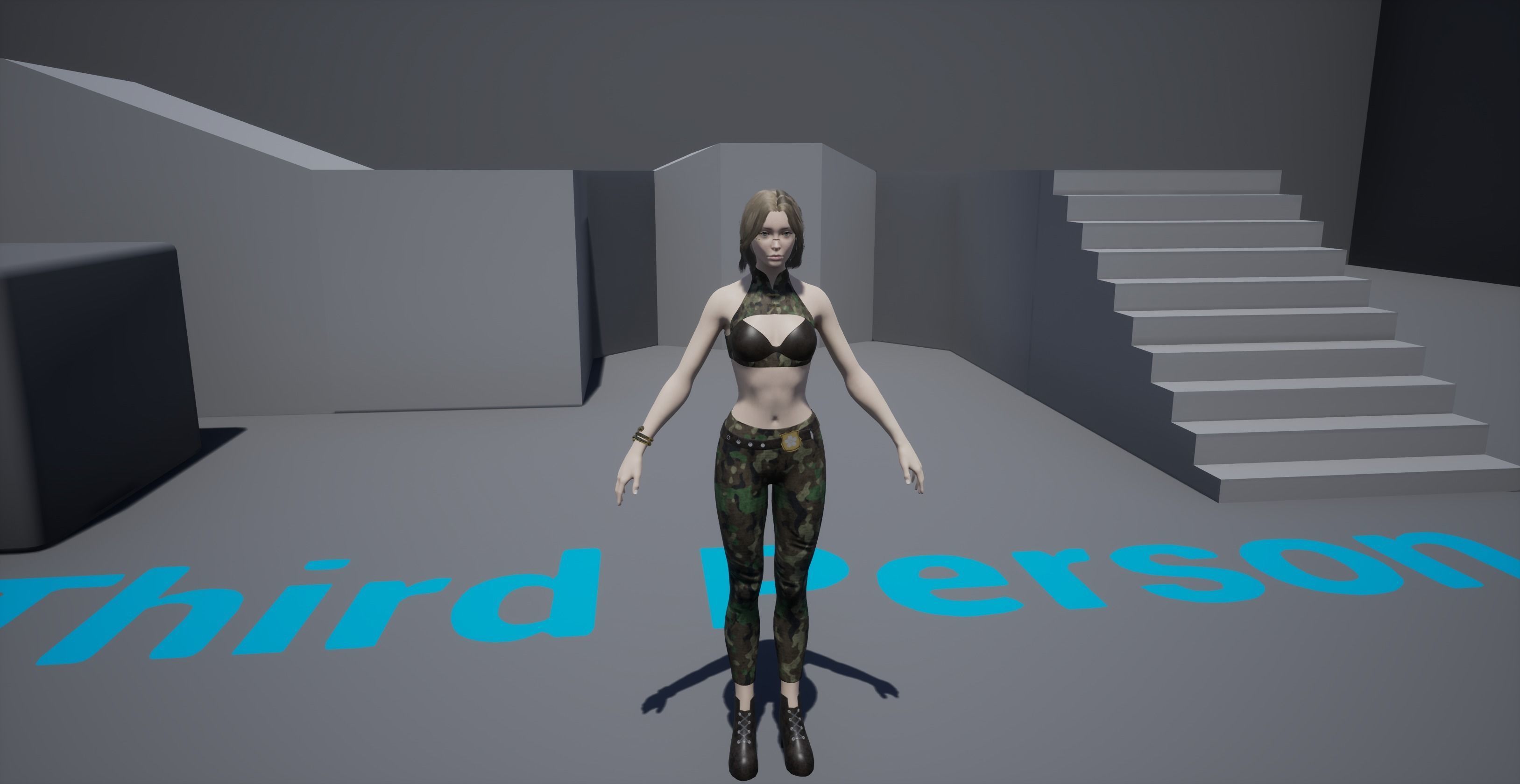 Assassin Girl Low-poly 3D model_15