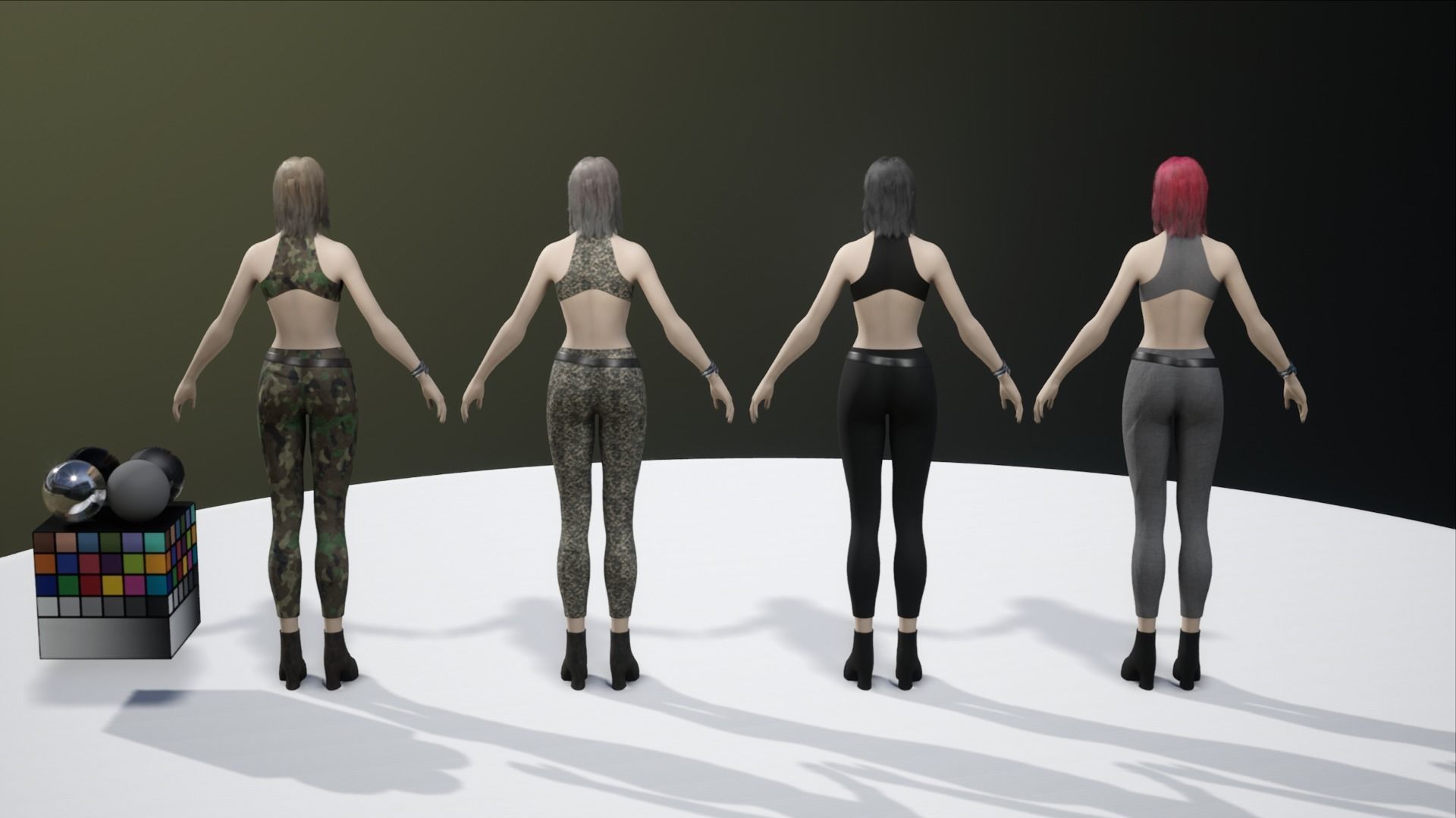 Assassin Girl Low-poly 3D model_10