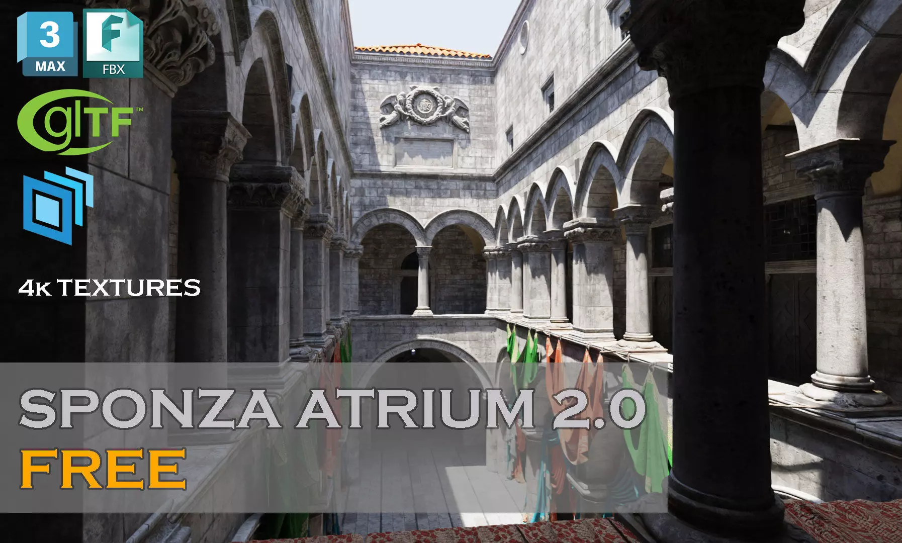 Sponza Atrium 2022 Free 3D model_0
